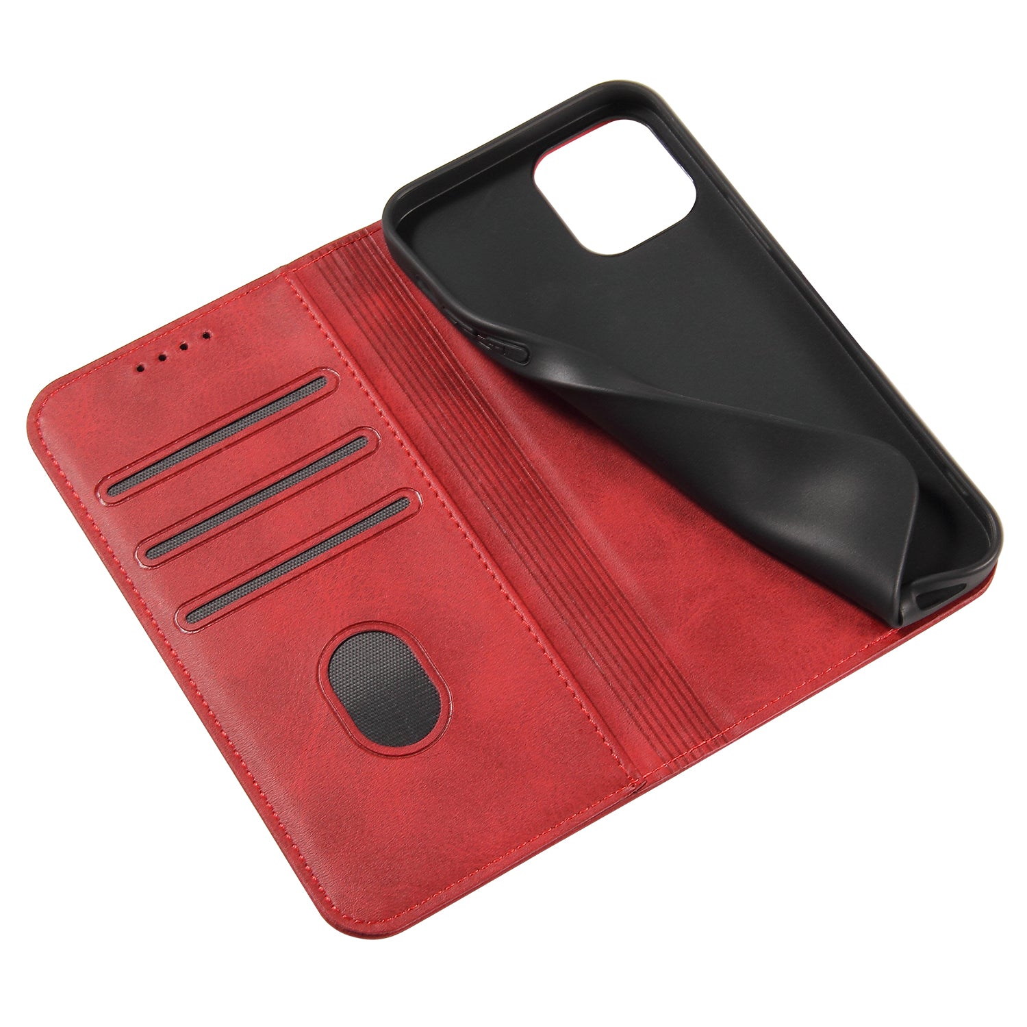 For iPhone 11 Pro Max 6.5 inch Calf Texture Phone Shell Wallet Phone Cover Auto-absorbed Leather Stand Case For iPhone 11 Pro Max 6.5 inch Calf Texture Phone Shell Wallet Phone Cover Auto-absorbed Leather Stand Case